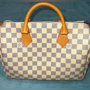 Louis Vuitton, speedy 30 damier azure, preloved vintage